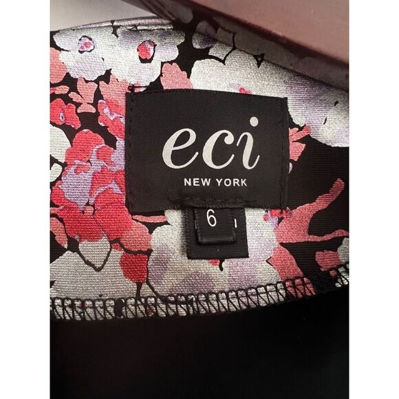 Women's eci New York Dress Size 6 Black Multi - Picture 3 of 6